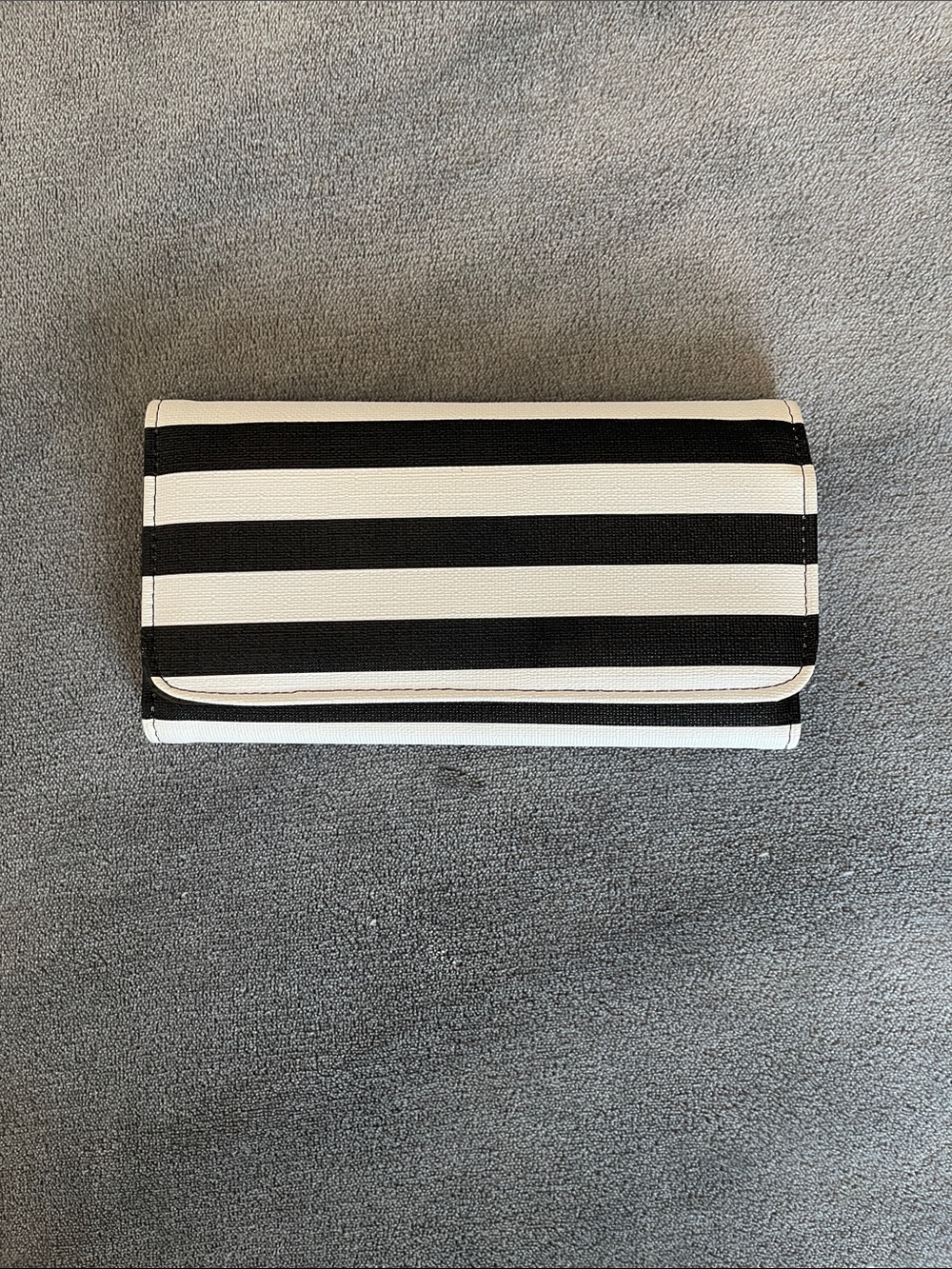 Kut from the Kloth Black and White Striped Wallet Clutch